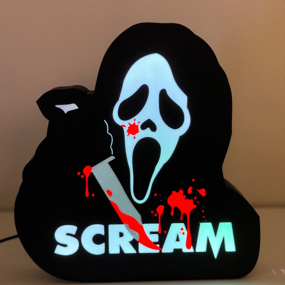 Scream LED sign